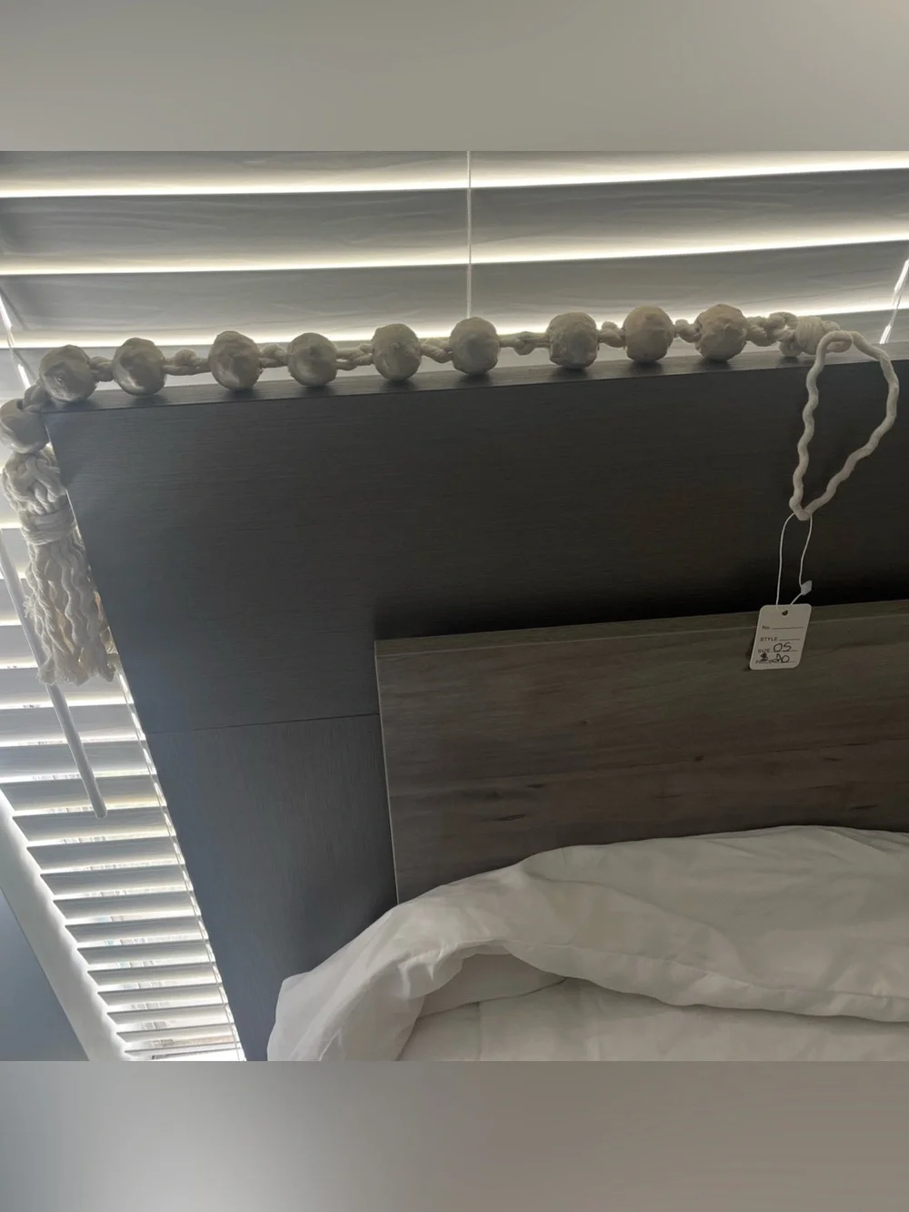 Neutral Cotton Bead Tassel Wall Hanging - Decorative Home Accent